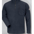 Bulwark Men's 1/4 Zip Front Modacrylic Fleece Sweatshirt - Navy Blue